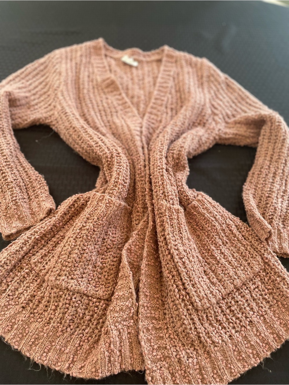 SIENNA SKY Clay colored Chunky Canle Knit Sweater Size S